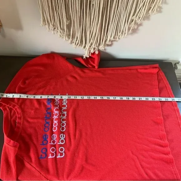 AERIE Real Soft Apres Ski Long Sleeve Thermal Tee To Be Continued Red Medium - Picture 12 of 12